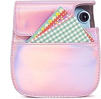 Vista 6 de Instant Mini 12 Funda Protectora para Cámara para Fujifilm Instax Mini 12/11, Funda Bolsa de Cámara de Cuero PU Premium con Bolsillo y Correa