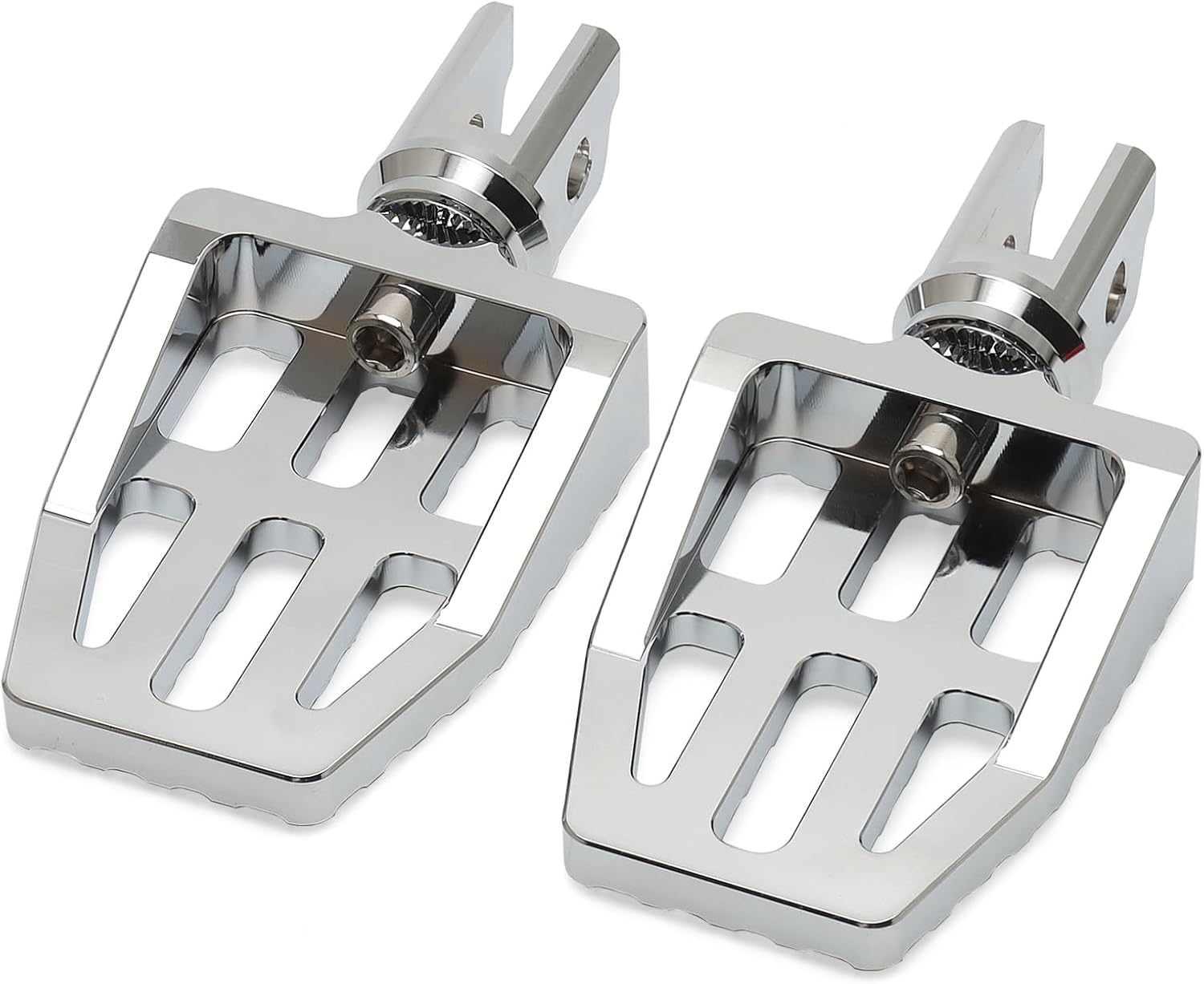 Motorcycle Foot Pegs MX Style Front Footrest for Harley Softail 2018-Later Fat Boy FLSB Street Bob FXBB Fat Bob Low Rider S FXLR Breakout FXLRS Softail Slim FLHSC 114 (Chrome)