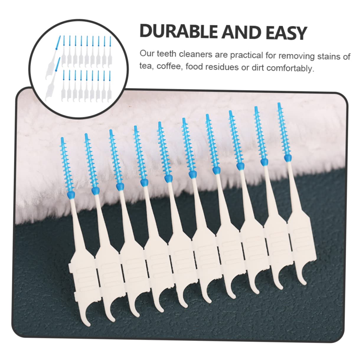 Beavorty 800 Piezas Cepillo Interdental Herramientas De Cuidado Bucal Interdental Brush Limpiador Interdental De Viaje Palillos De Limpieza Portátiles Grado Alimenticio Pp