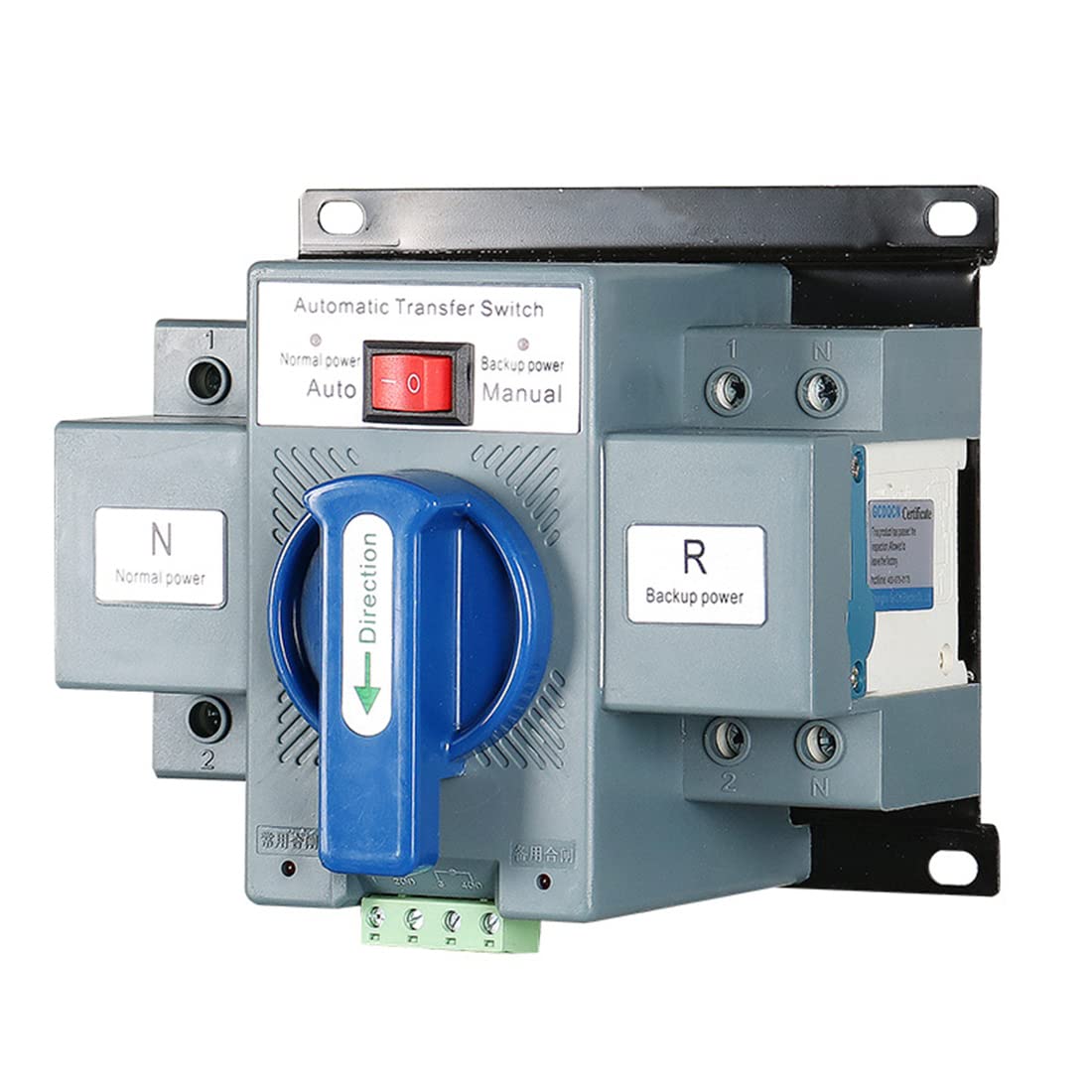 2P 63A 230V Tipo MCB Interruptor de Transferencia AutomáTica de Doble Potencia Voltaje Nominal 230V Frecuencia Nominal 50/60Hz