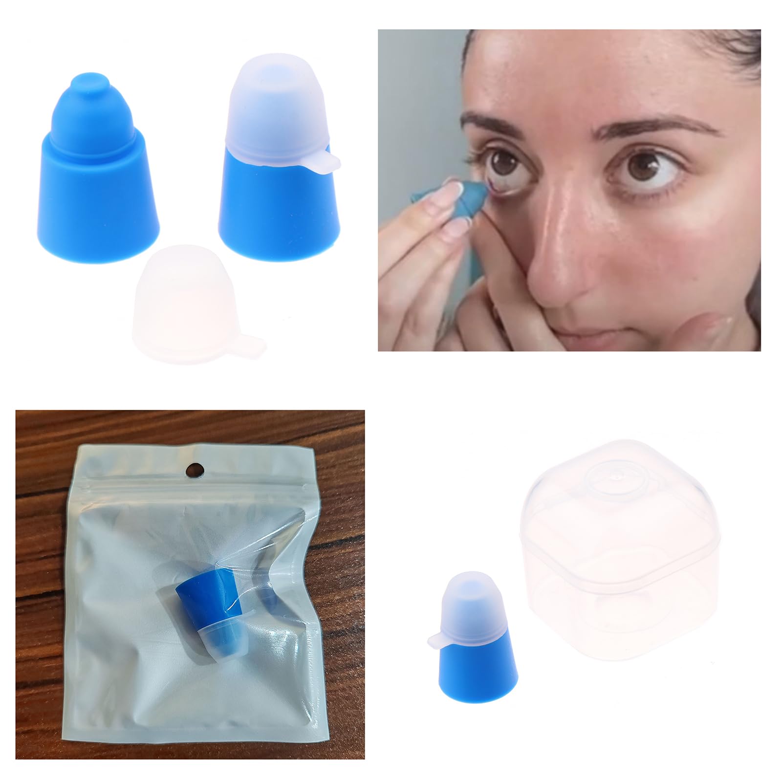 Applicatore per collirio, guida contagocce facile da usare, dispositivi di aiuto contagocce per anziani, ausili per dispenser in silicone riutilizzabile, strumento per la cura degli occhi