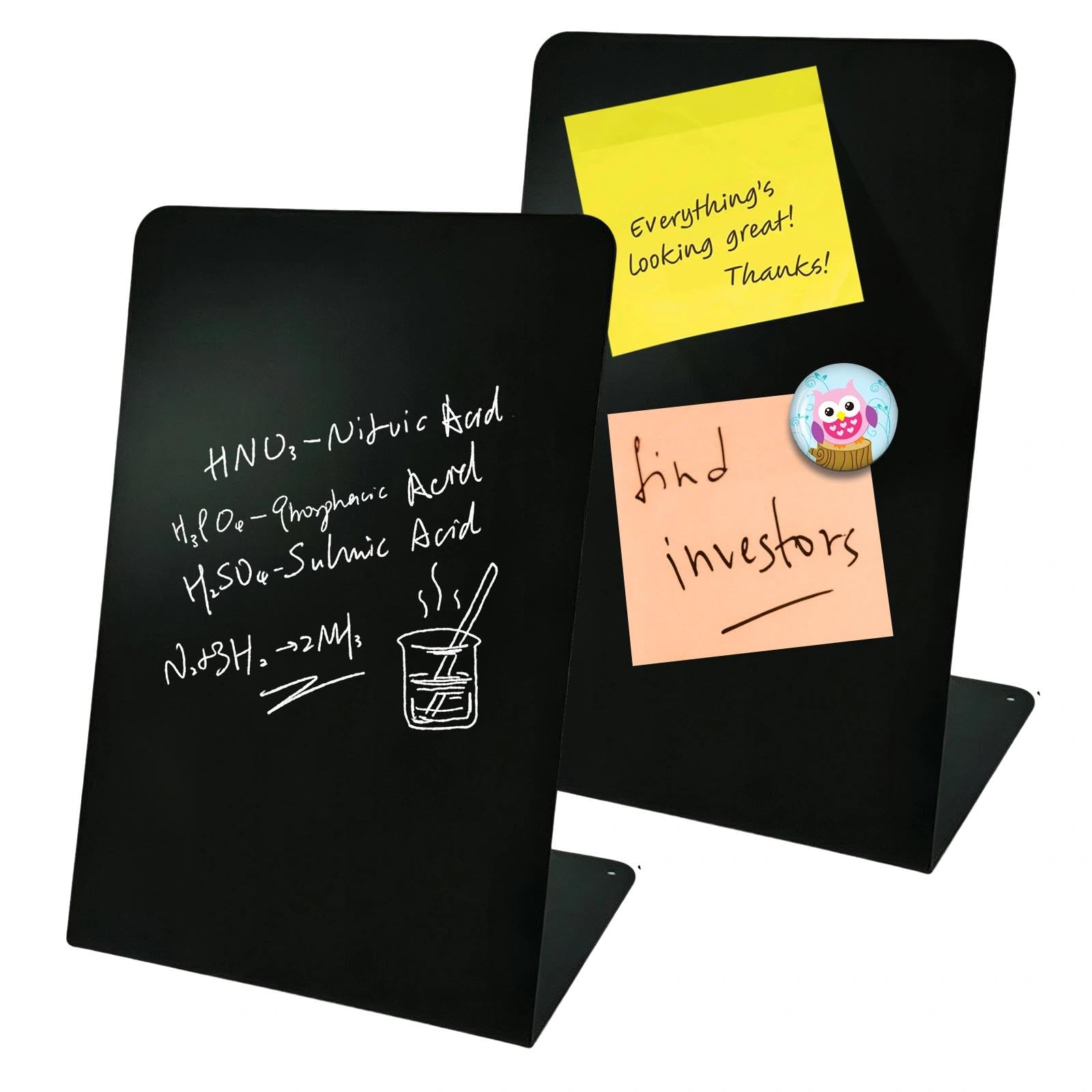 Magnetic Bulletin Board with Stand, Tabletop Magnet Display Stand