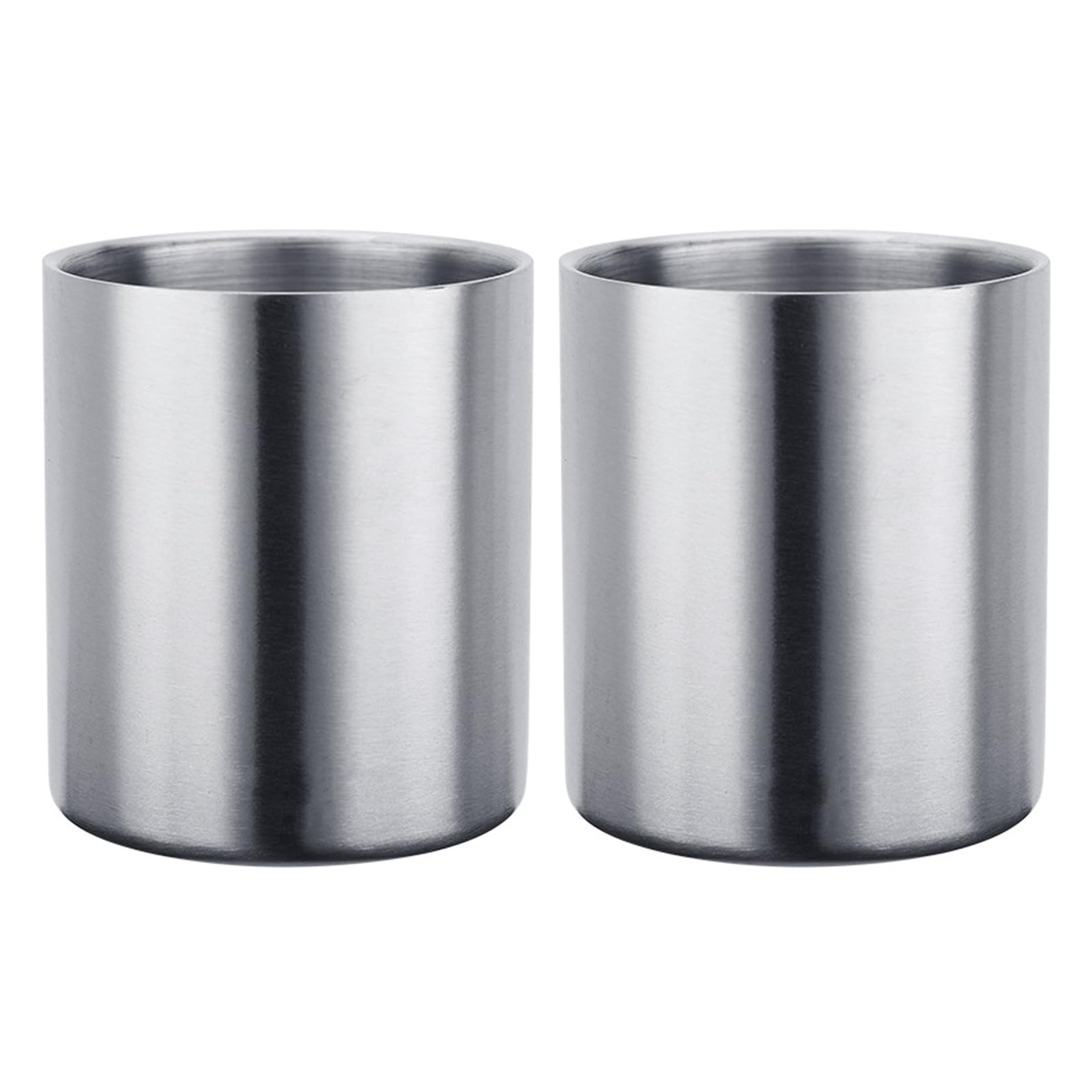 Tsophreniq 2pcs Rustproof Toothbrush Cups Stainless Steel Travel Toothbrush Holder for Shared Space Bathroom Essential Stainless Steel Travel Cup