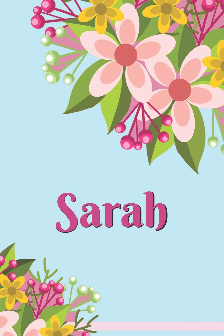 Sarah Personalized Blank Lined Journal Notebook: A daily diary, composition or log book, gift idea for someone named Sarah!!