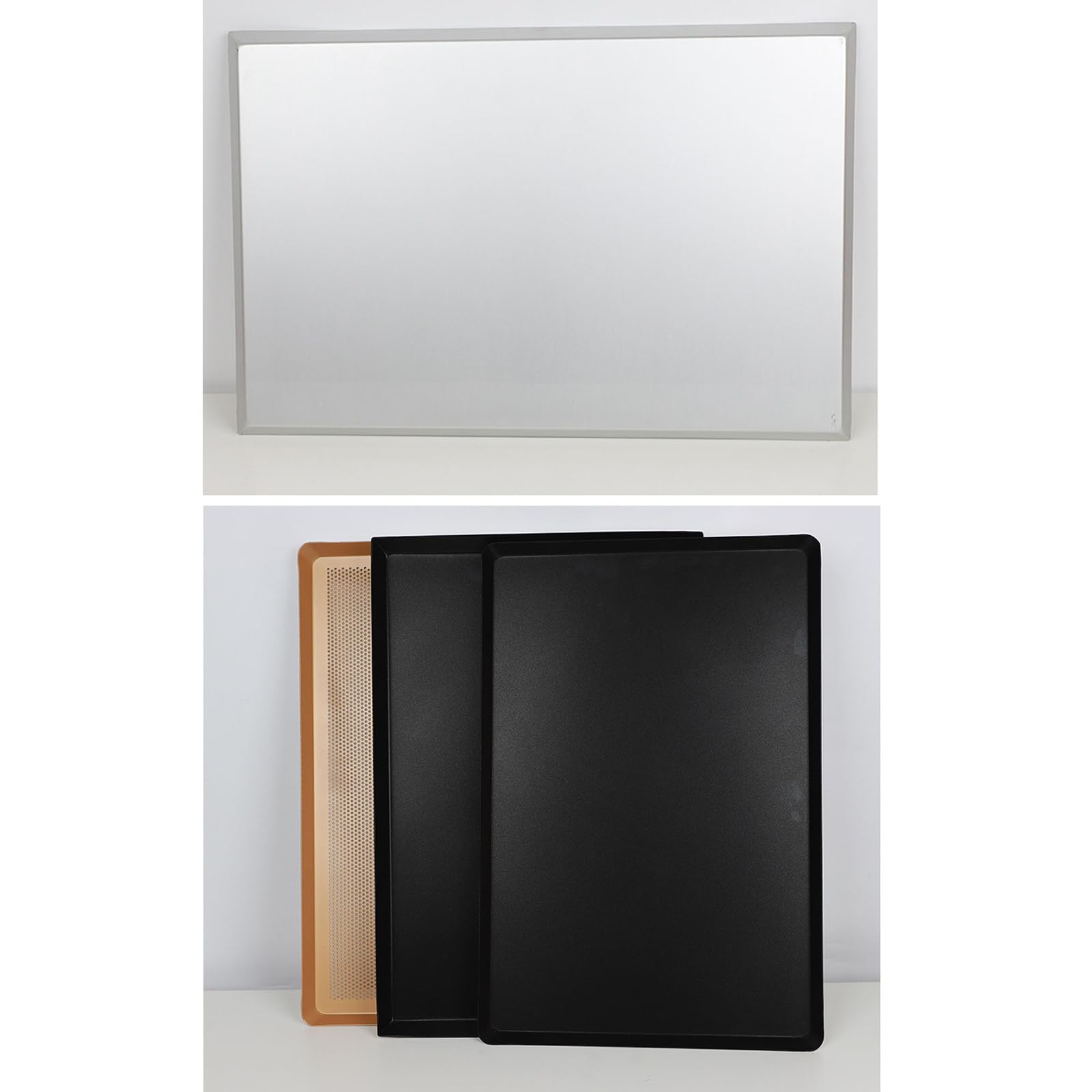 Bandeja de horno antiadherente gruesa de aleación de aluminio de 60 x 40 cm, para restaurantes y cocinas domésticas, bandeja de galletas perforada antiadherente