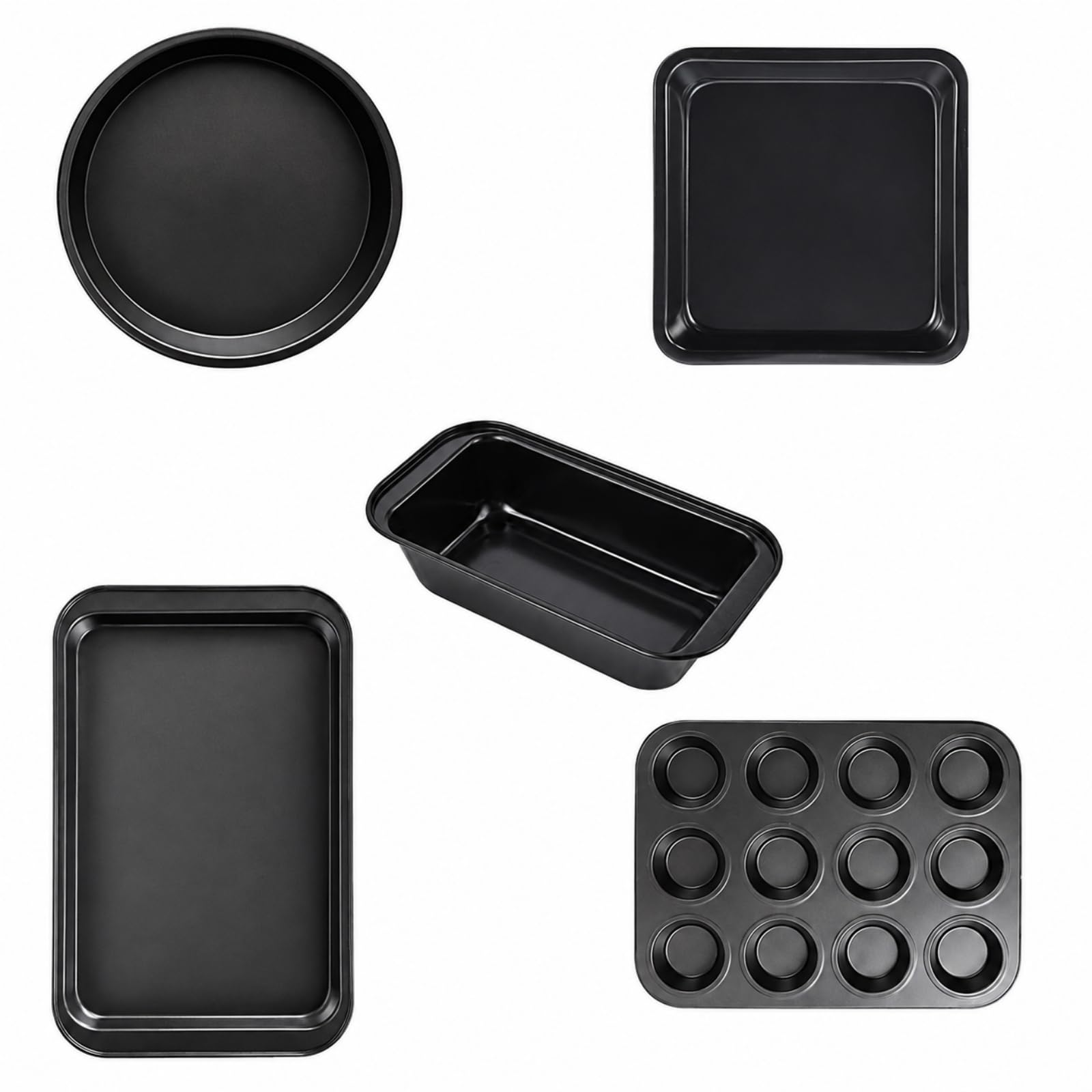 5 Stück 12er-Muffinform Kastenform vielseitig kreisförmige Kuchenform für Dessertzubereitung,