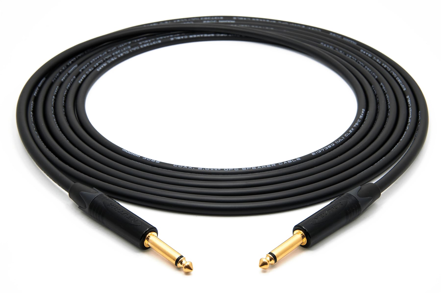 enoaudio Mogami 3082 High-End Lautsprecherkabel | Neutrik Gold 6,3mm TS klinke | HiFi, 3,0 m