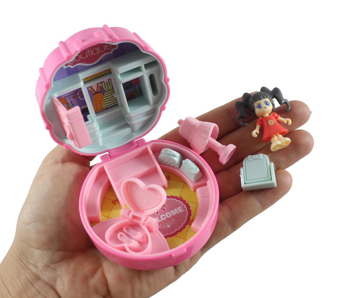 Amazon.com: 1 Random Pocket Size Mini Doll Playset - Folding