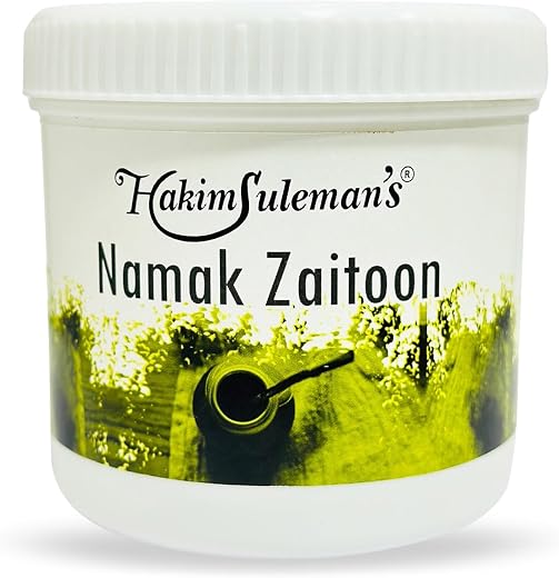 Hakim Suleman's Namak Zaitoon 100% Original | Natural Olive Salt | Helps in Digestion and Acidity Control | Zaitoon Ka Nam...