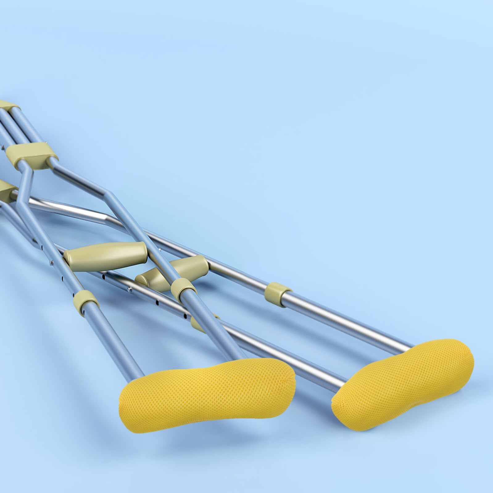 Almohadillas Acolchadas para Muletas con Funda Transpirable de Malla Cojines Gruesos para Axilas Repuestos Aplicables para Empuñaduras de Muletas Protección Cómoda para Antebrazos