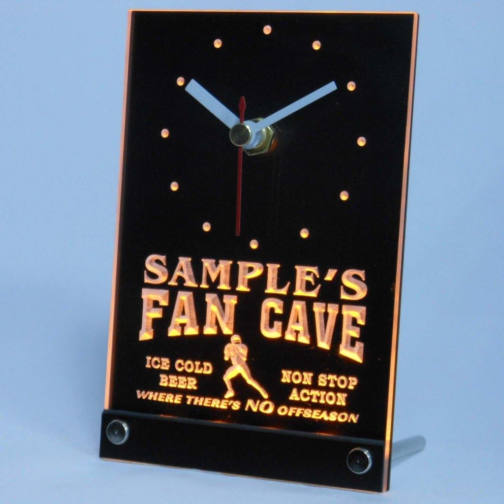 ADVPRO tncte-tm Personalized Custom Football Fan Cave Bar Beer Neon Led Table Clock
