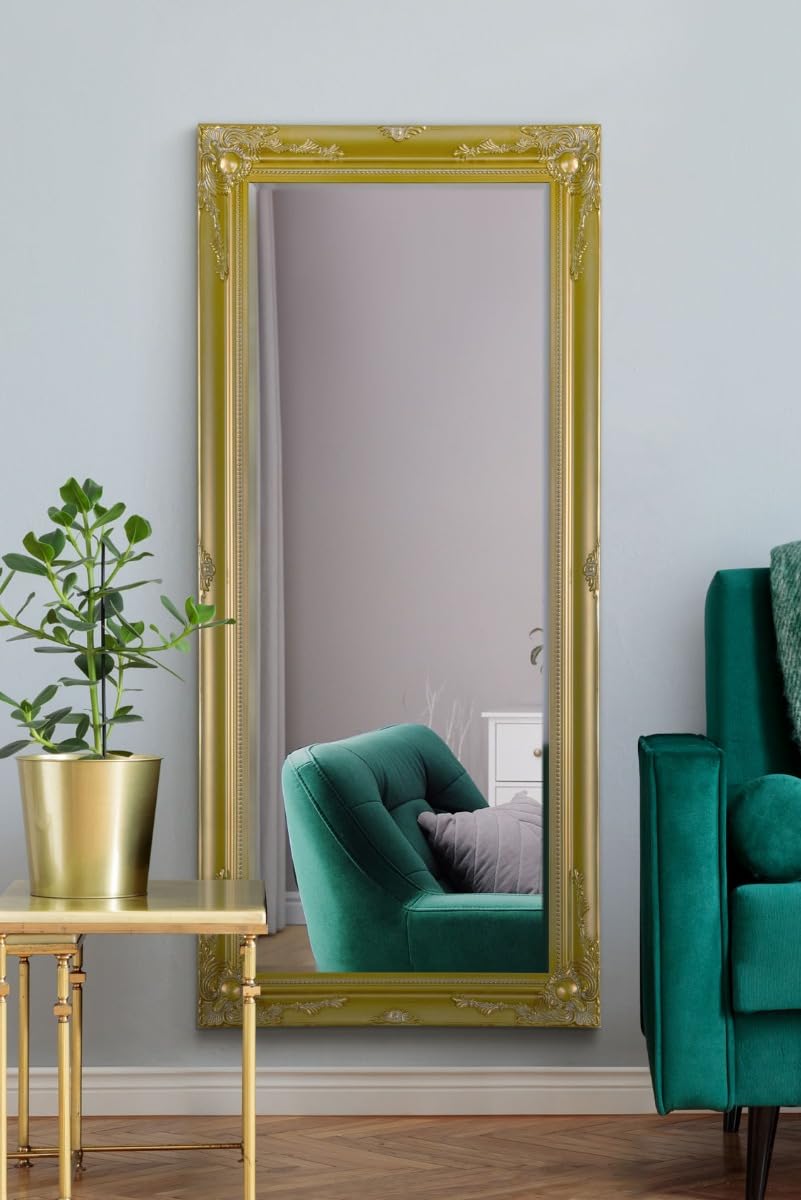 MirrorOutlet Large Full Length Classic Ornate Styled Gold Mirror 5Ft7 X 2Ft7 (170cm X 79cm)