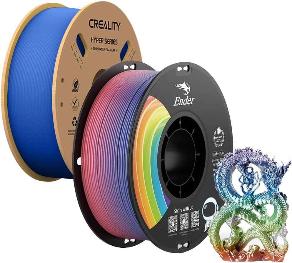 Creality Ender PLA Pro 3D Printers Filament 1KG Rainbow Bundle Hyper PLA Filament 1KG Blue