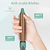 Cepillo térmico mini redondo BANGMENG, barril de 1/2 pulgada para volumen, para hombres y mujeres con cabello corto, fino, rizado o lacio, 12 ajustes de temperatura (1.1" con cerdas) 3