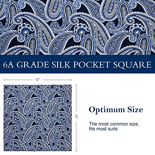 Image of DAISYSILK Pocket Squares for Men, 100% Mulberry Silk Pocket Square, Luxury Men's Pocket Square for Suits & Tuxedos