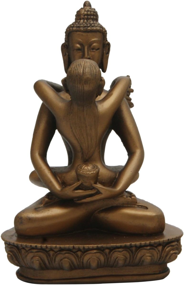 Buddha Shakti Yab Yum Statue (Brown)