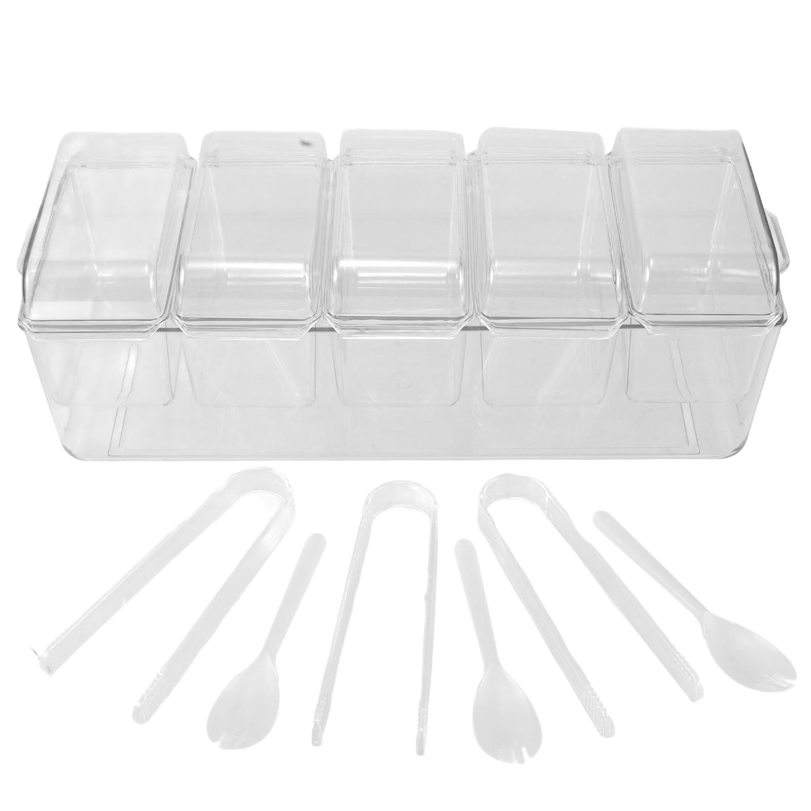 Großer Kunststoff Kühlschrankbox Salatbehälter mit Abnehmbarem Design und Eisfach für Obst und Gewürze für Outdoor Picknicks und Einfache Aufbewahrung