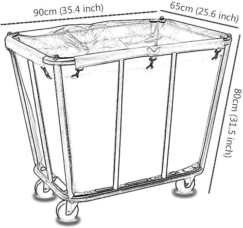 Miniatura 3 de Extra Large Laundry Sorter Cart with 2 Bags, Heavy-Duty Laundry Hamper, and Clothes Storage Basket on Wheels for Simple Houseware