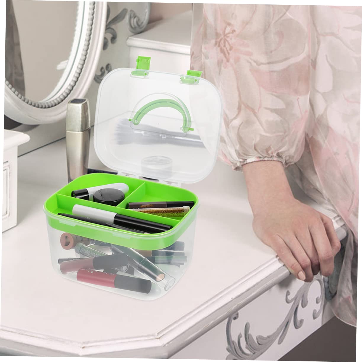 POPETPOP 3pezzi Contenitore Per Medicinali Scatola Portaoggetti Doppio Maniglia Organizer Per Cosmetici Pillole Strumenti Da Viaggio e Domestico