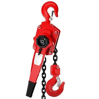 Safety Lever Hoist with Chain Edge 5/10/20 Feet Industrial Ratchet Chain Hoist with 2 Heavy Duty Hooks for Warehouse Garage2t,5ft