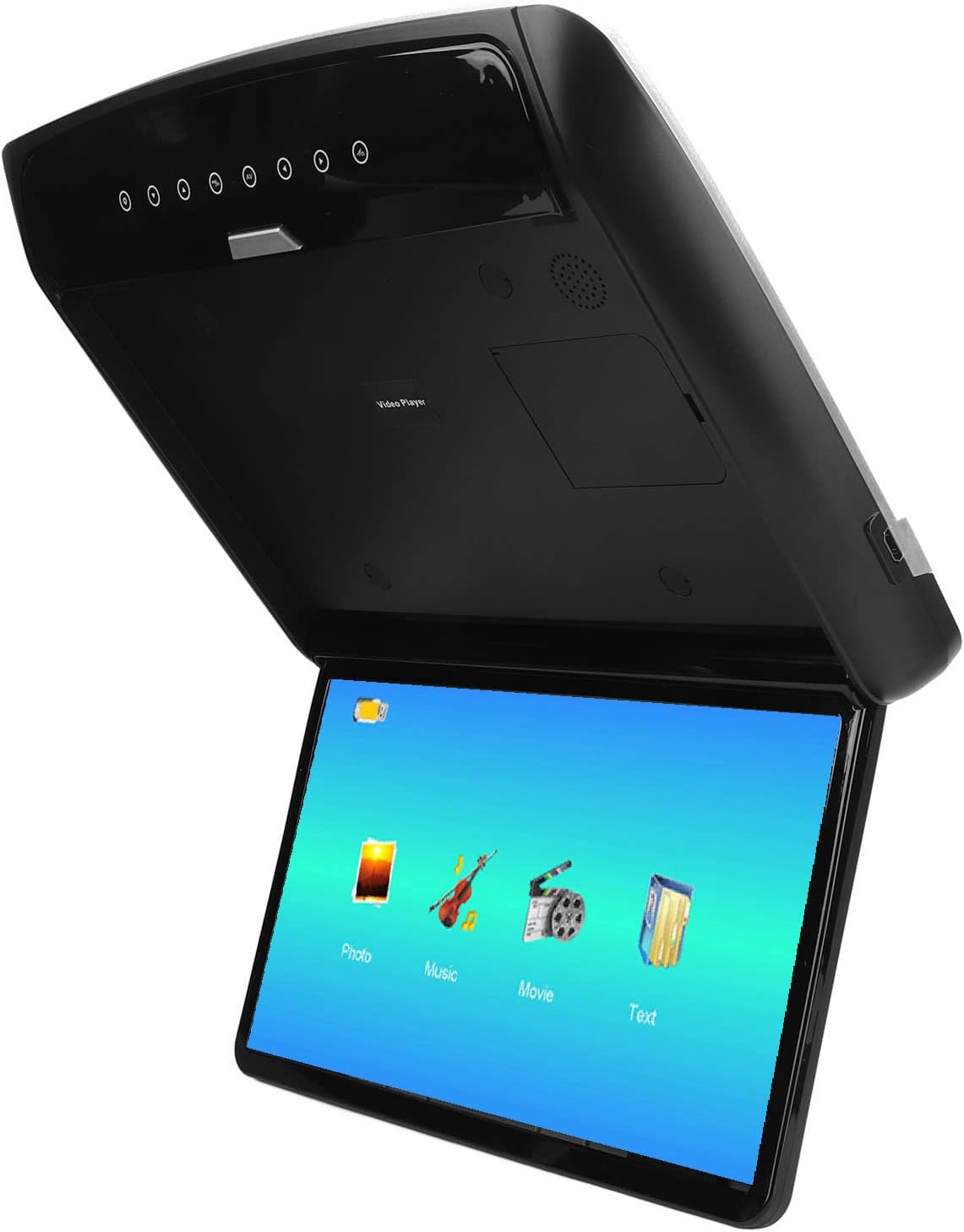 Car Overhead Monitor, 15.6 Inch Wide IPS Screen Car Roof Mount DVD