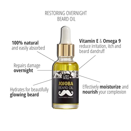 Miniatura 2 de Aceite de barba de jojoba para hombres I 100% puro aceite orgánico para barba I Stop Itch I Unscented Beard Oil I Not More Beard Dandruff I Mustache