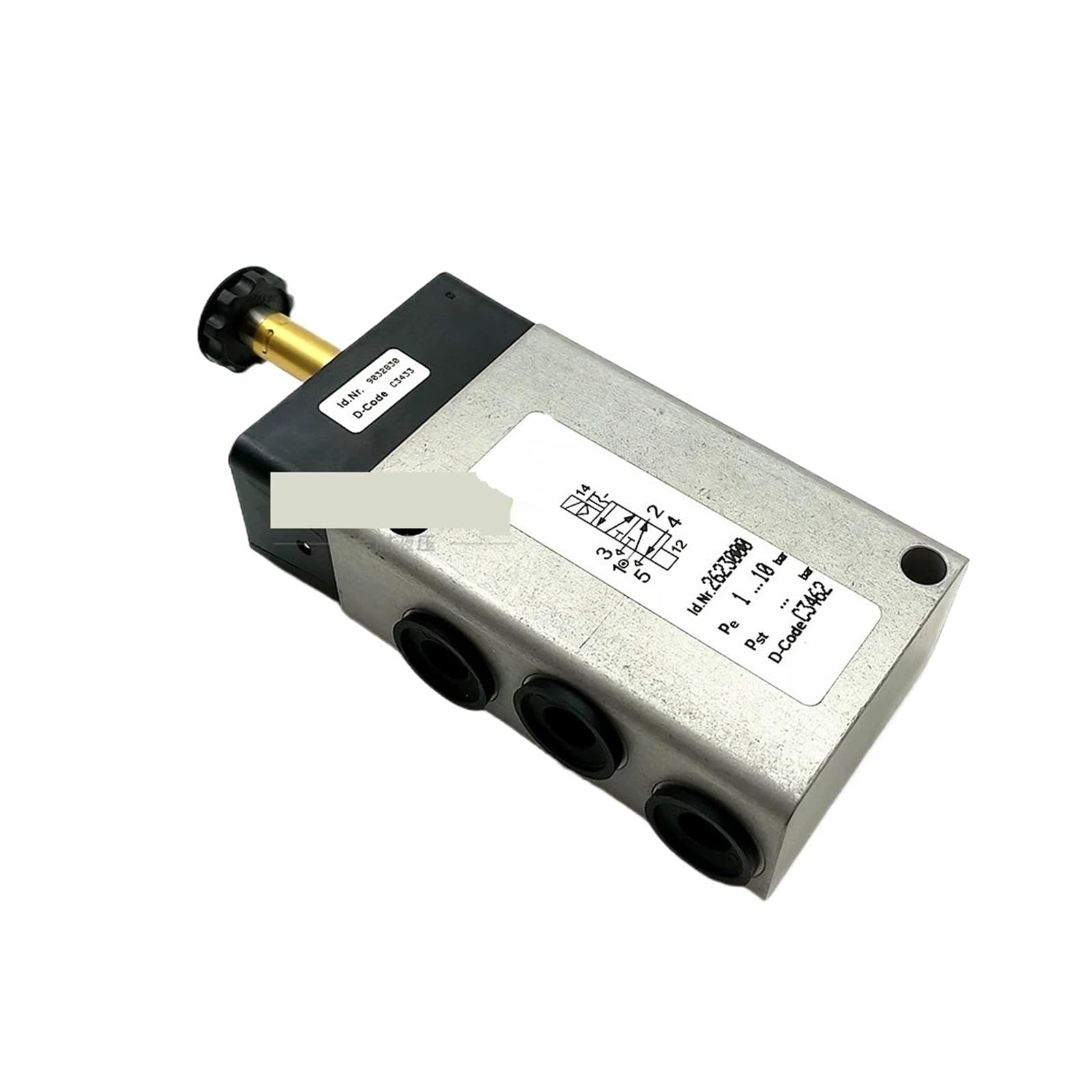 SJJBVPYX Two Position Five Way Pneumatic Solenoid Valve 2623000 Air Control Valve Plate Mounting 24V