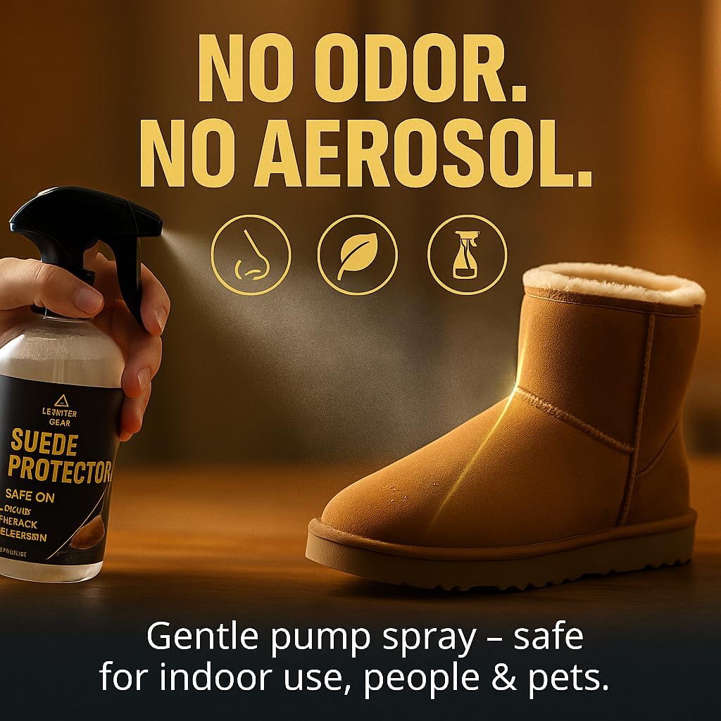 Suede Protector Compatible with Ugg Boots (10oz) - Waterproofing Spray for Suede Boots, Shoes, Jackets, Accessories - Water & Stain Repellant Spray - Image 6