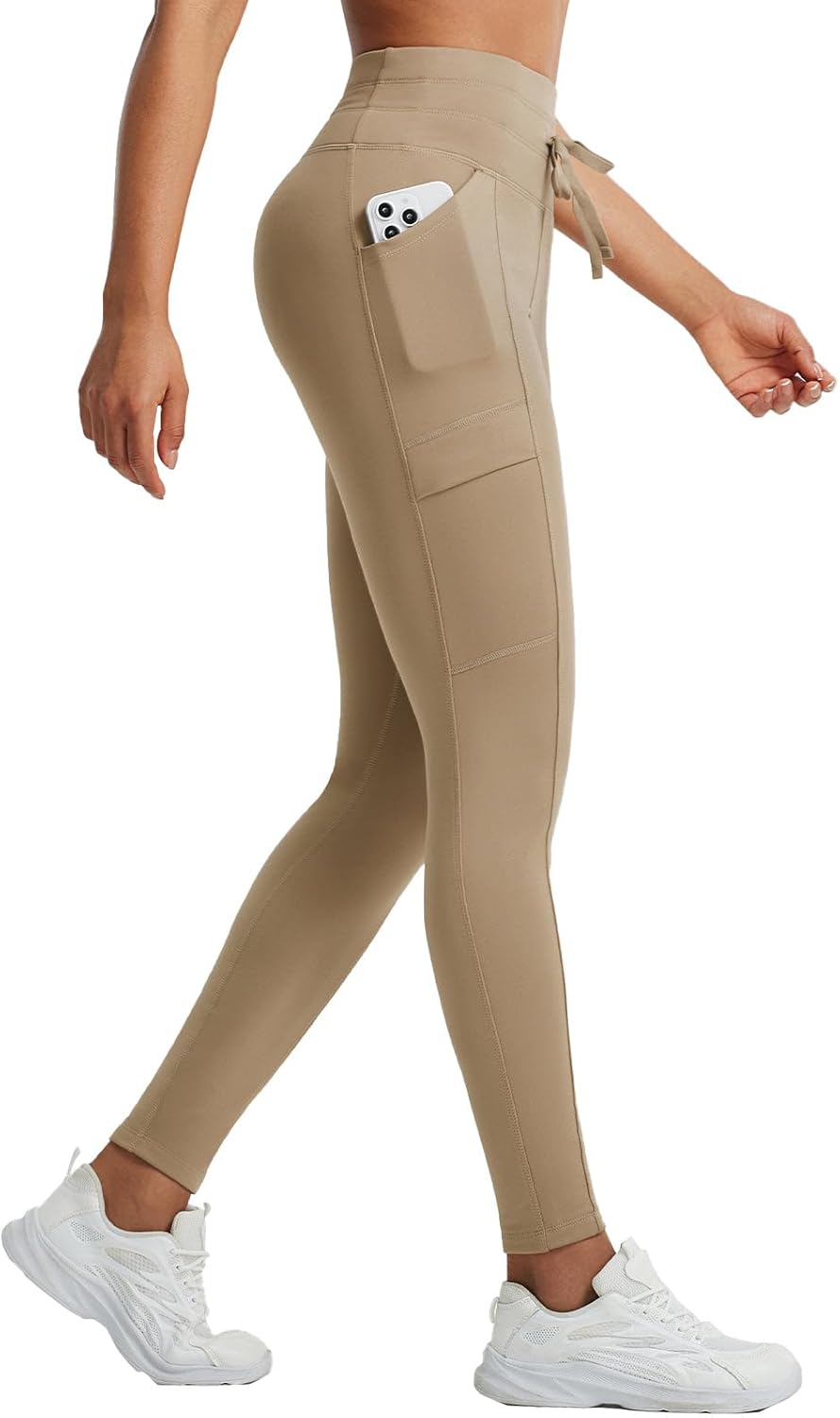 baleaf Women's Fleece Lined Thermal Leggings High Waisted Warm Winter Running Hiking Pants with Pockets Water Resistant