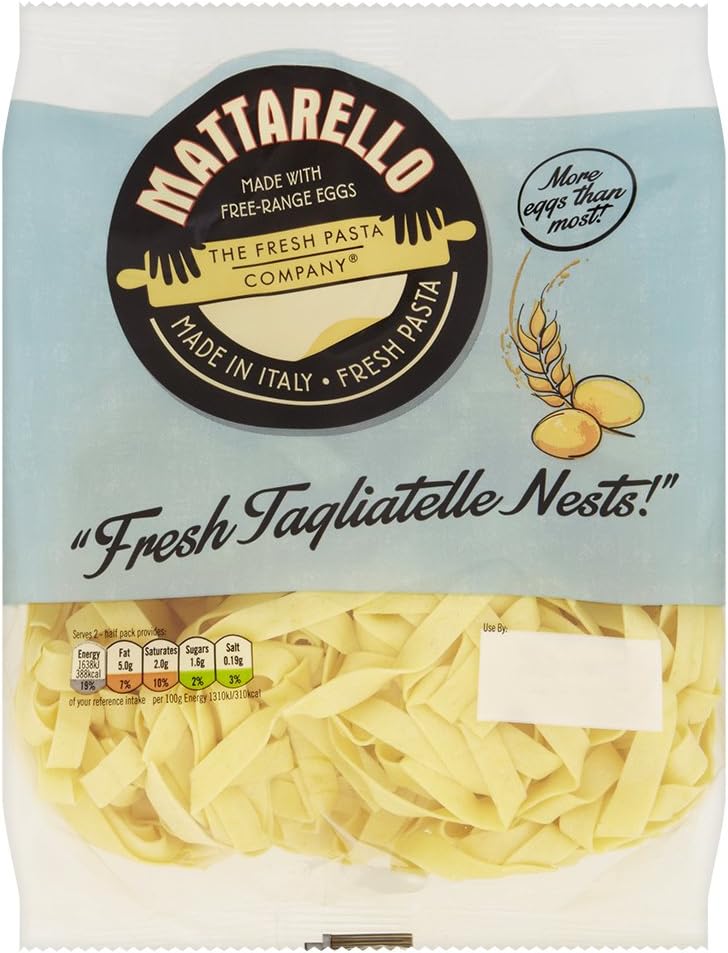 Mattarello by The Fresh Pasta Company Fresh Tagliatelle Nests 250 g