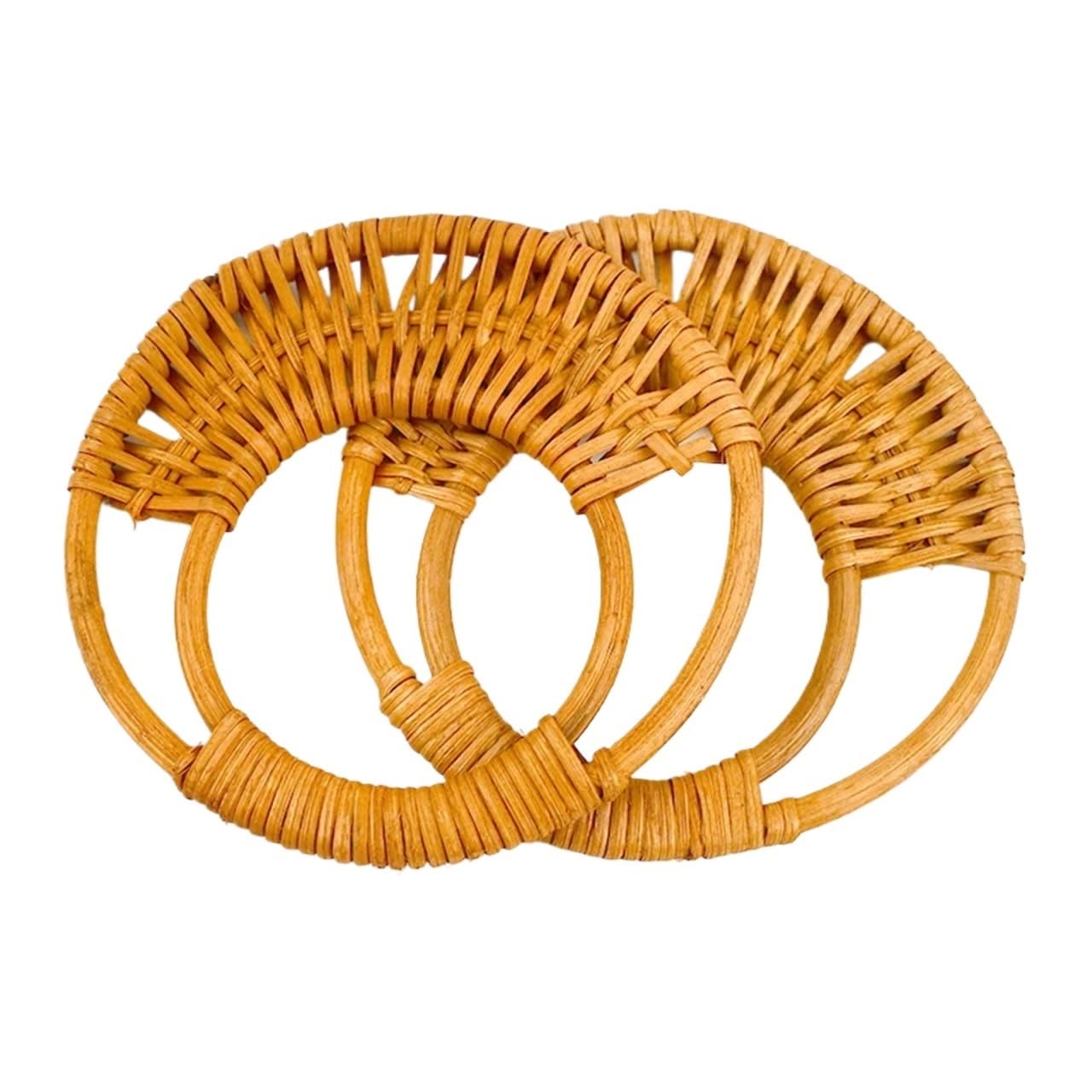 MRKU Asa de Madera para Bolso, Accesorios para Bolsos, Manualidades, Bricolaje, 2 Piezas, 15 cm, Anillos Hechos a Mano, Soportes de Costura, Marco para Bolso