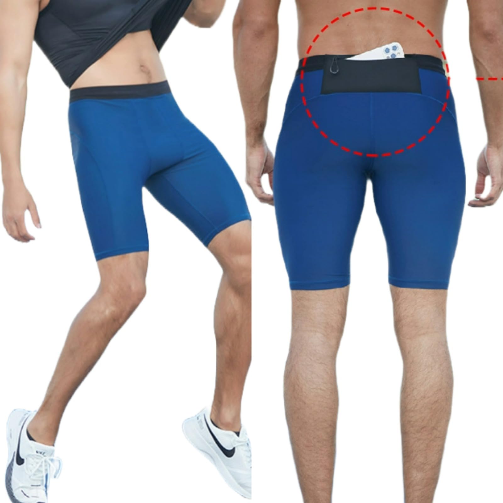 Kreeqe Men's Athletic Cool Dry Compression Shorts, Sports Running Athletic Active Underwear Workout(Bright Gray,X-Large)