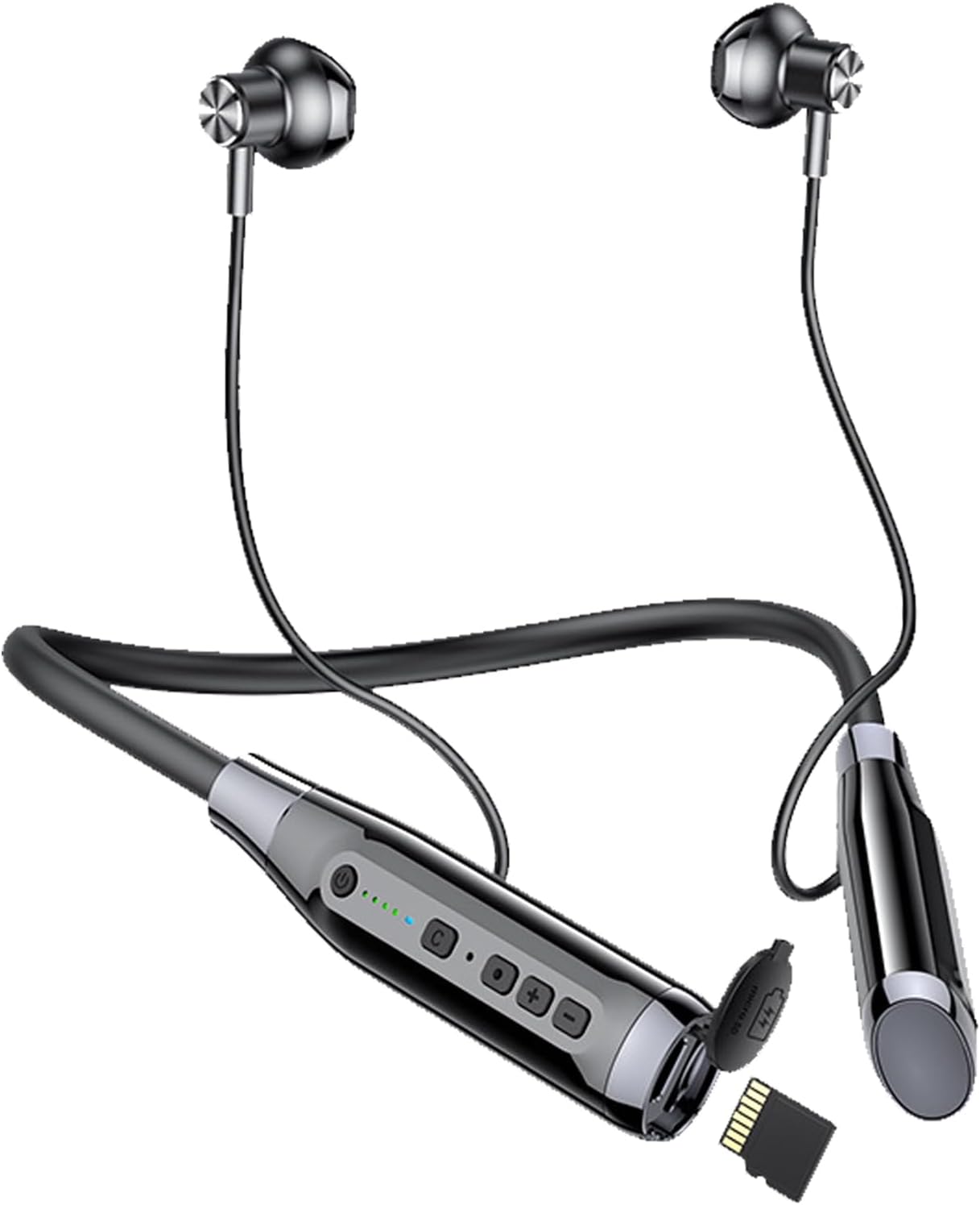 Around The Neck Bluetooth Headphones 100H Long Battery Life Magnetic Neckband Bluetooth for Sport Waterproof Headphones Workout Neckband Earbuds Running Wireless Around Neck Earbuds Sweatproof