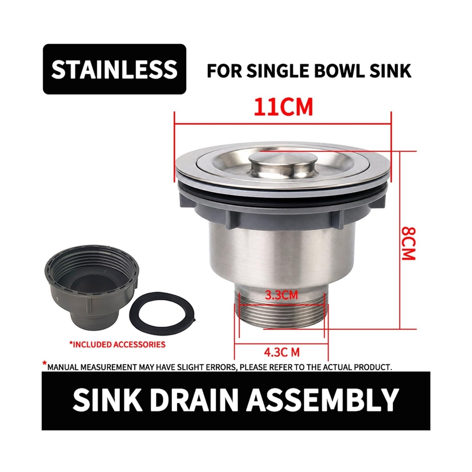 Set filtro lavello tubo estensibile antiintasamento antiodore | Ideale for applicazioni di drenaggio di lavelli a vasca singola, lavelli da cucina e piscine(Sink Drain Pipe Kit)