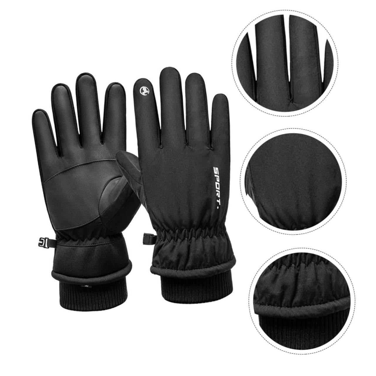 FUNOMOCYA Mens Cold Weather Gloves 1 Pair Outdoor Sports Gloves Thermal Ski Touchscreen Warm Winter