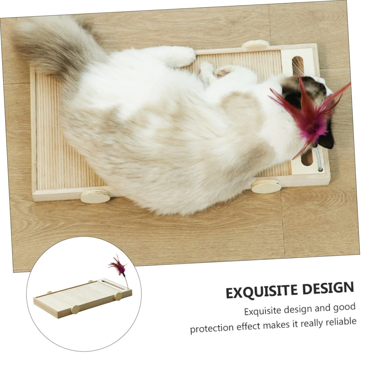 Mipcase Rascador para Gatos Almohadillas para Orejas De Cartón para Gatos Juguete para Rascar Gatos Almohadilla para Rascar De Cartón Juguete De Trompeta Raspador De Madera El Gato
