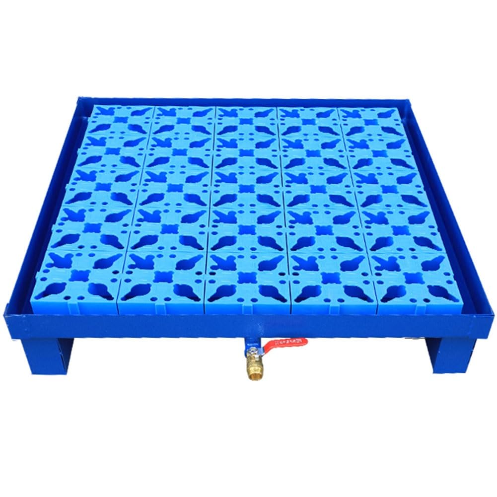 Plataforma Modular Antiderrame Con Desagüe, Palé Metálico Para Almacenamiento De Bidones De Aceite Para Montacargas, Bandeja De Rejilla A Prueba De Derrames Y Fugas Para Usos Industriales En Garajes,