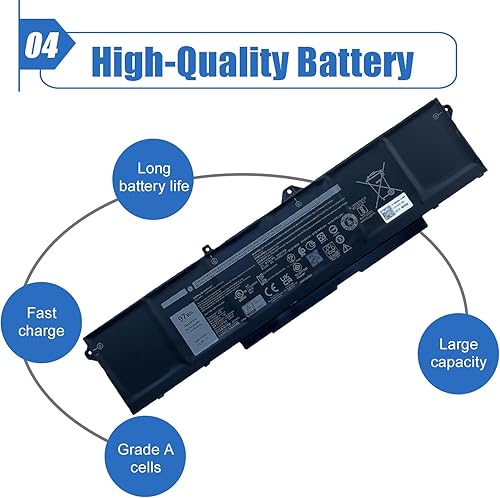 Miniatura 5 de Dentsing 9JRV0 - Batería de repuesto para Dell Latitude 5521 5531  Precision 3561 3571 3581 3591 para Alienware m17 R5 AMDm18 R1 R2  m18 R1 AMD