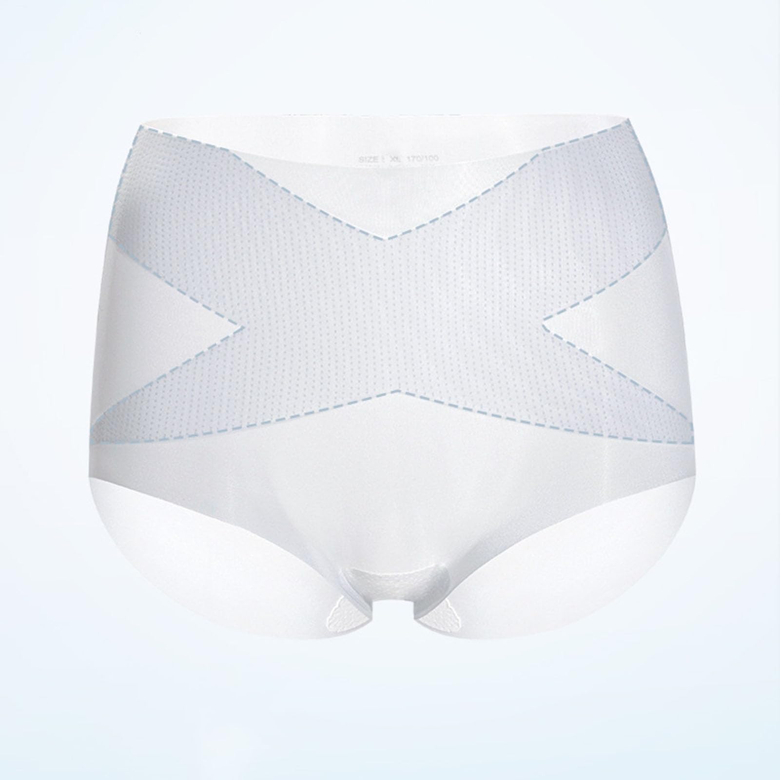 Slip modellanti senza cuciture Ice Silk, mutandine ultra sottili per il controllo della pancia e dei fianchi, biancheria intima modellante a vita alta (3pcs C,L)