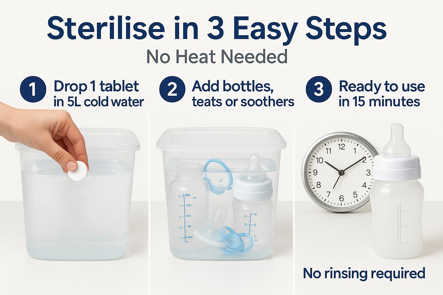 Milton Sterilising Tablets – 2 Pack (56 Tablets Total) | Cold Water Baby Bottle Steriliser | Kills 99.9% of Germs | Fast & Easy | Travel-Friendly | Trusted UK Brand — view 2
