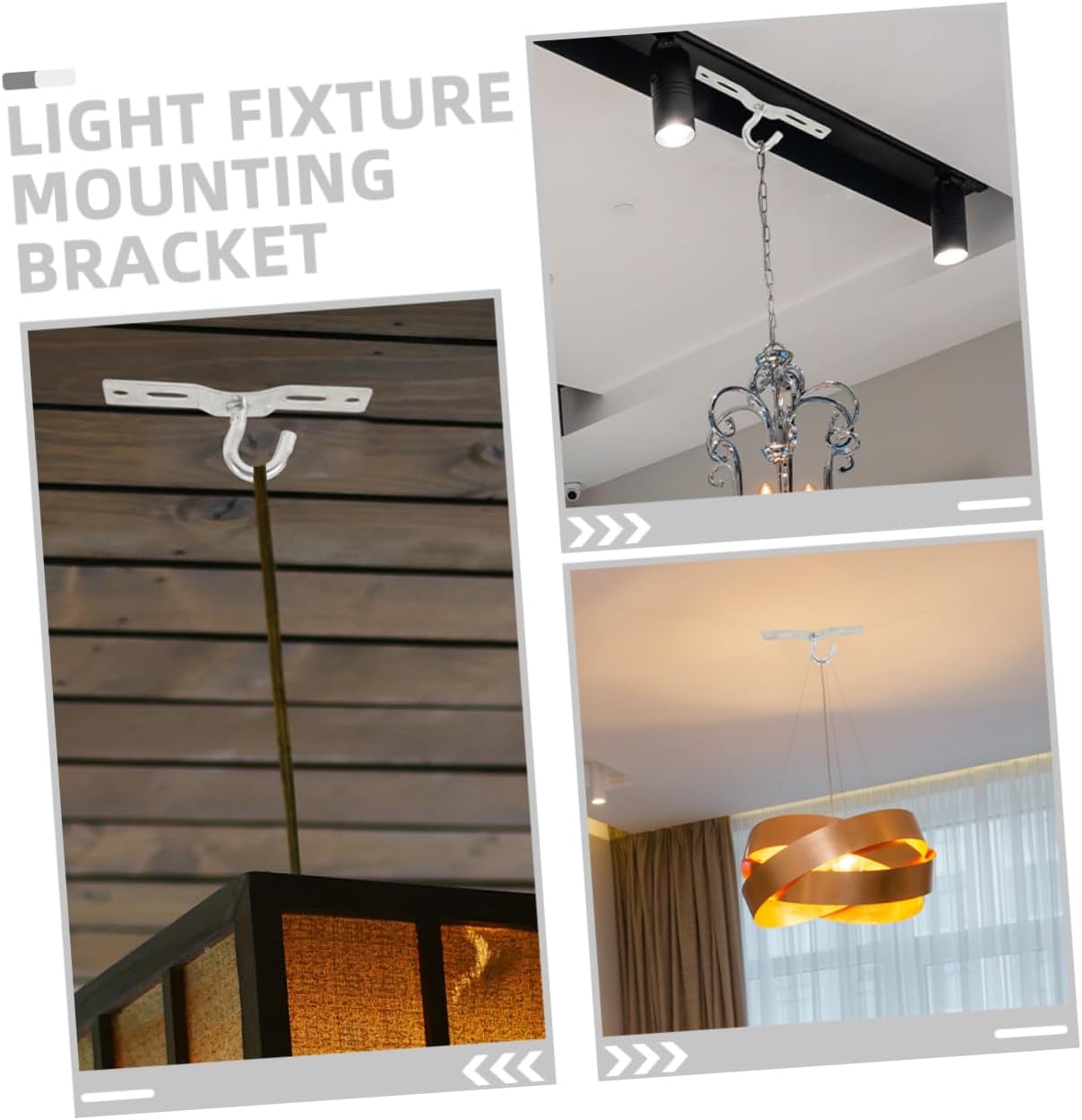 20pcs Light Fixture Mounting Kit Chandelier Mounting Bracket Decorative Hanging Chain for Lights