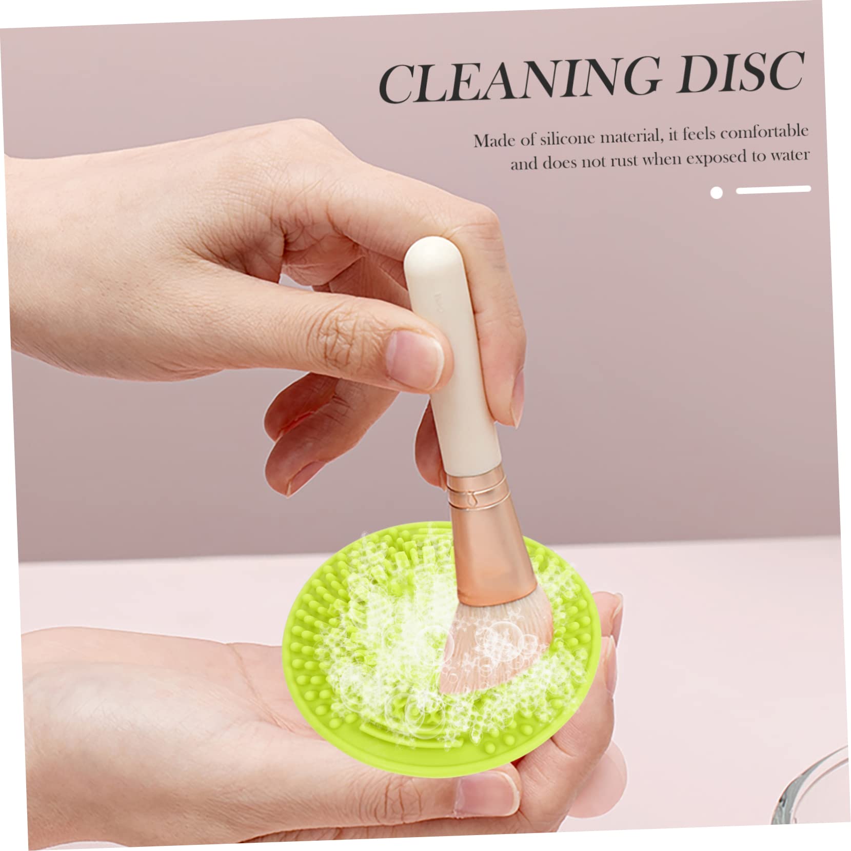 Housoutil 15 Pz tazza per pennelli da trucco tampone per la pulizia delle spazzole tappetini per la pulizia dei pennelli da trucco scrubber strumento di pulizia di bellezza