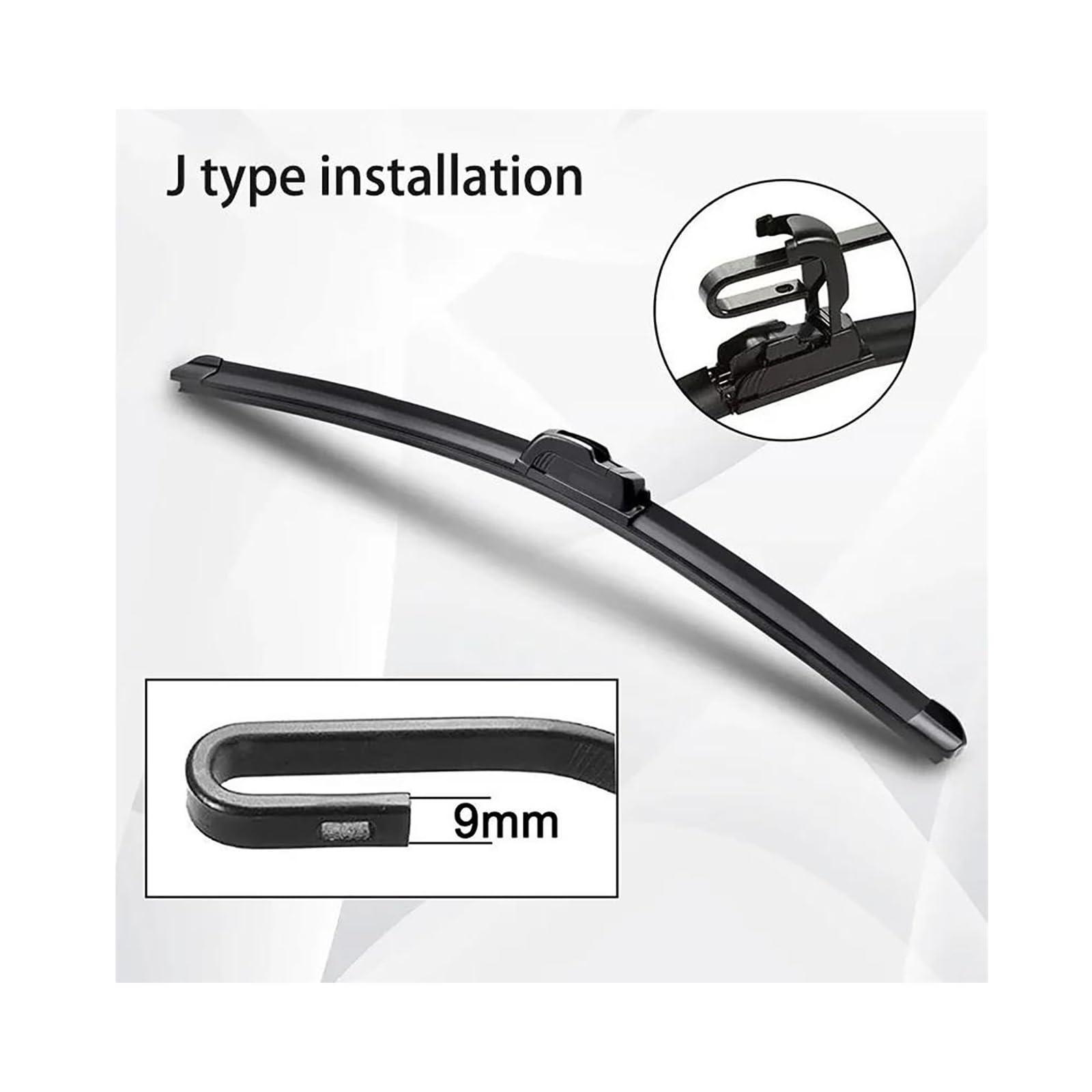 Per C2 2003 2004 2005 2006 2007 2008 2009 Tergicristallo per parabrezza auto in gomma morbida tipo U senza telaio senza staffa 24"+18"