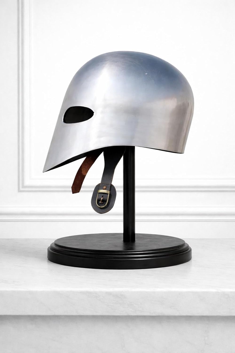 ARTIZANSTORE 13th Century Medieval Knight Helmet William Scollard Style Steel Helmet LARP Cosplay Armor Reenactment Crusader Helmet Handmade