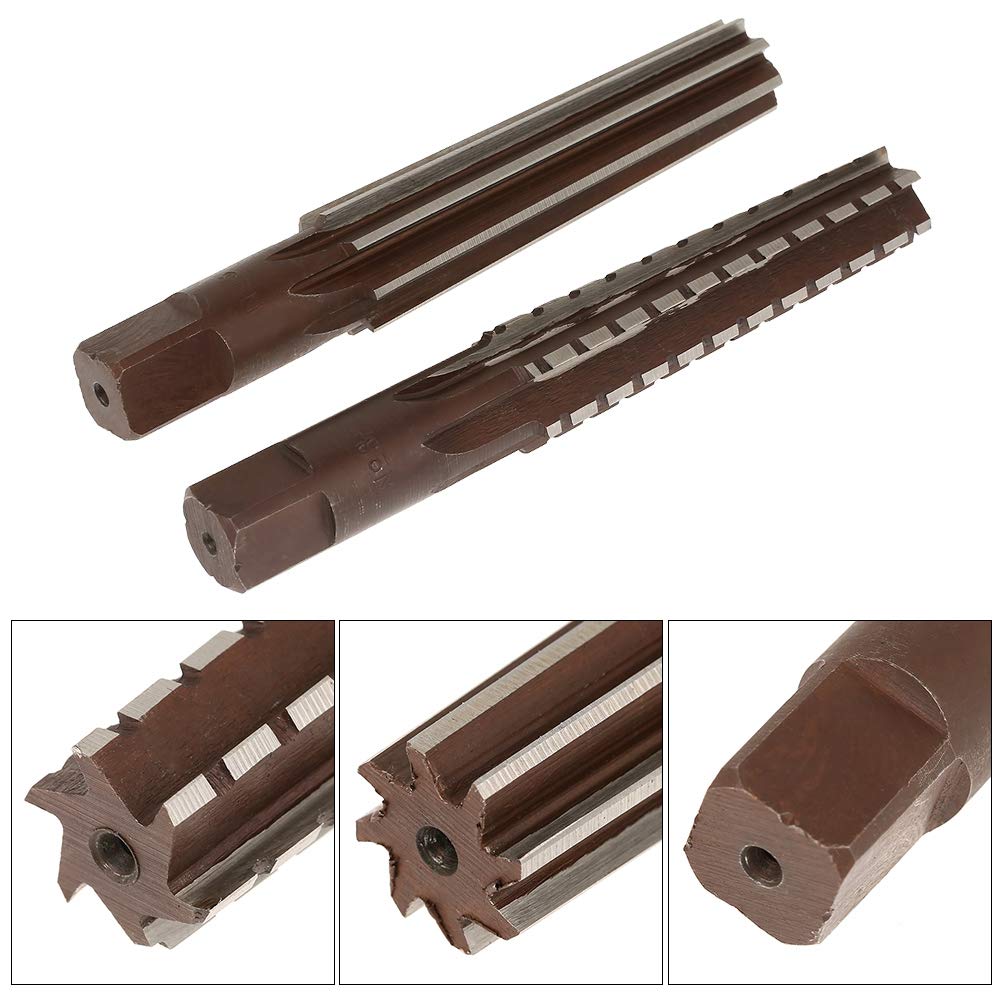 8 pezzi 3,4,5,6,7,8,9,10mm Set di Alesatori HSS,Fresa a Codolo Cilindrico, Alesatore Manuale in Acciaio ad Alta Velocità,Alesatore Chucking Machine per la Lavorazione del Foro