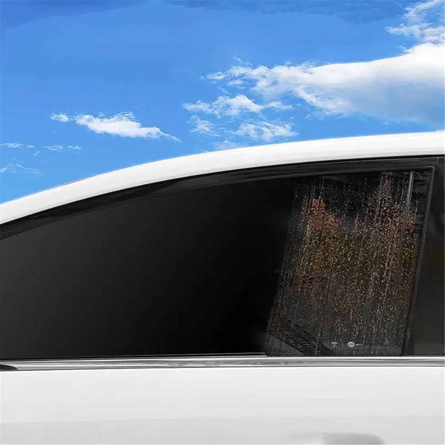 2 Pieces Rubber Side Window Wiper Fit for Windows Rain/Snow Scraper Sealing Strip for Car Gap Filler