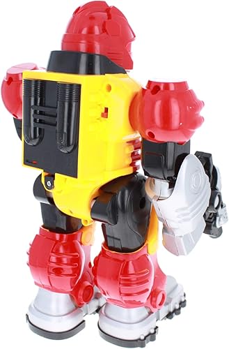 Miniatura 3 de Robot caminante rojo transformando luces y sonidos de juguete para niños de 3 años en adelante