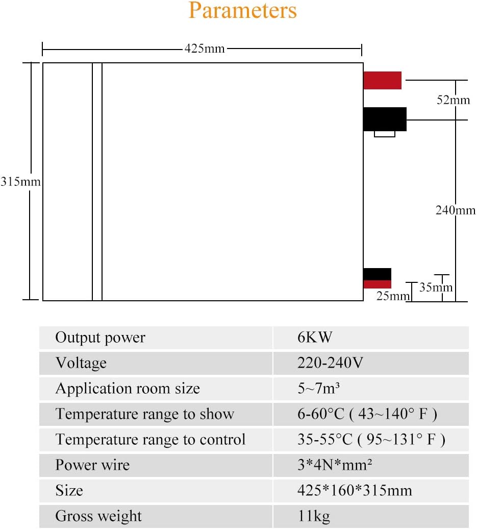 Big Sale YJINGRUI 6KW Steam Bath Generator Home Steam Shower for 176-247 cubic ft Sauna Steam Generator for Home Shower/Sauna Bath/SPA/with Heat-Preserving/Self-Draining 220V-240V 50/60HZ