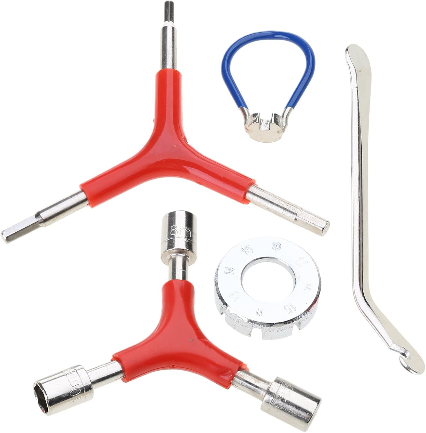Spanner 5Pcs Bicycles Spokes Wrench Bikes Spokes Tools Cycling Pocket Tool for Bikes Repair Spokes Tools Kits Bike Wheel Repair Tool