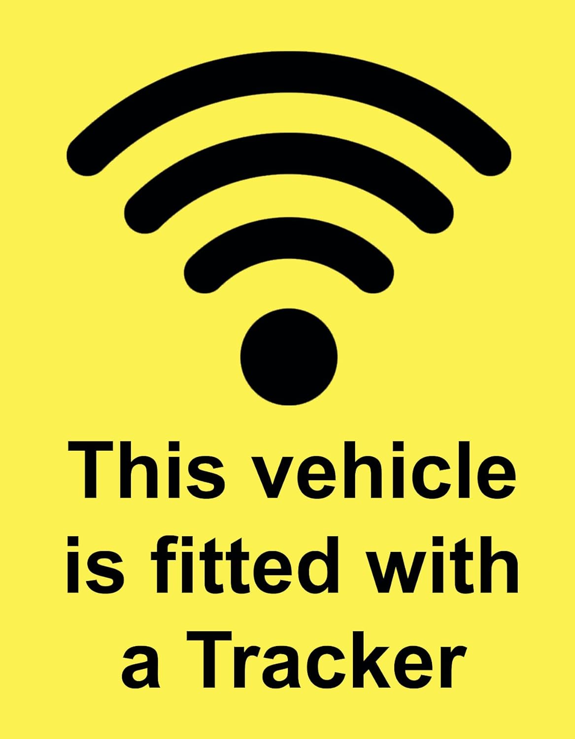 This Vehicle Is Fitted With A Tracker V3 Warning Sign Self Adhesive